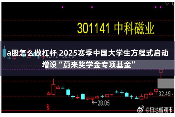 a股怎么做杠杆 2025赛季中国大学生方程式启动 增设“蔚来奖学金专项基金”