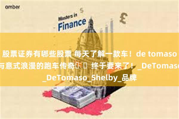 股票证券有哪些股票 每天了解一款车！de tomaso p72 美式肌肉与意式浪漫的跑车传奇​​终于要来了！_DeTomaso_Shelby_品牌