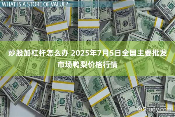 炒股加杠杆怎么办 2025年7月5日全国主要批发市场鸭梨价格行情