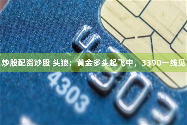 炒股配资炒股 头狼：黄金多头起飞中，3390一线见