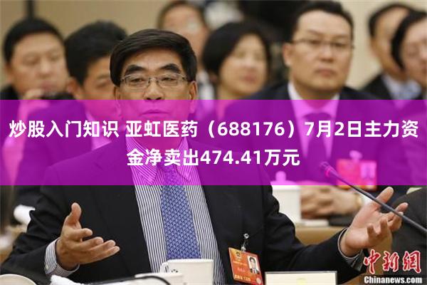 炒股入门知识 亚虹医药（688176）7月2日主力资金净卖出474.41万元