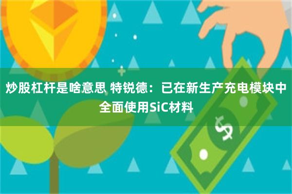 炒股杠杆是啥意思 特锐德：已在新生产充电模块中全面使用SiC材料
