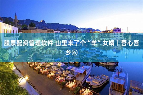 股票配资管理软件 山里来了个“羊”女婿｜吾心吾乡⑥