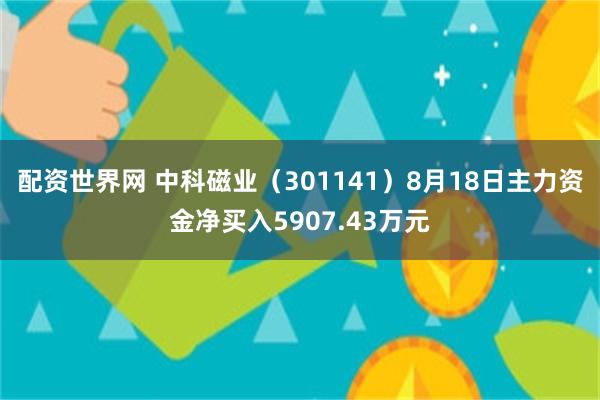 配资世界网 中科磁业（301141）8月18日主力资金净买入5907.43万元