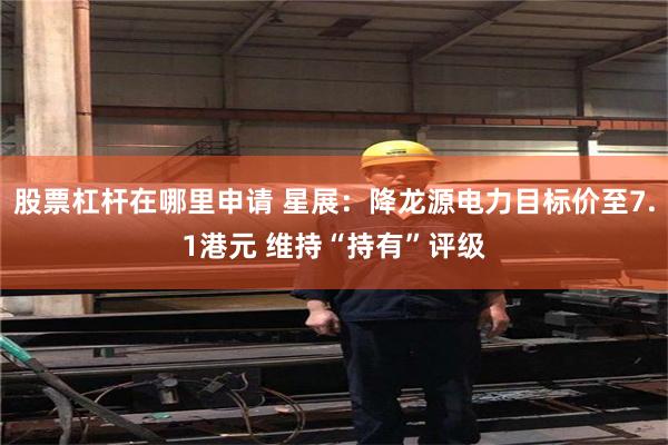 股票杠杆在哪里申请 星展：降龙源电力目标价至7.1港元 维持“持有”评级