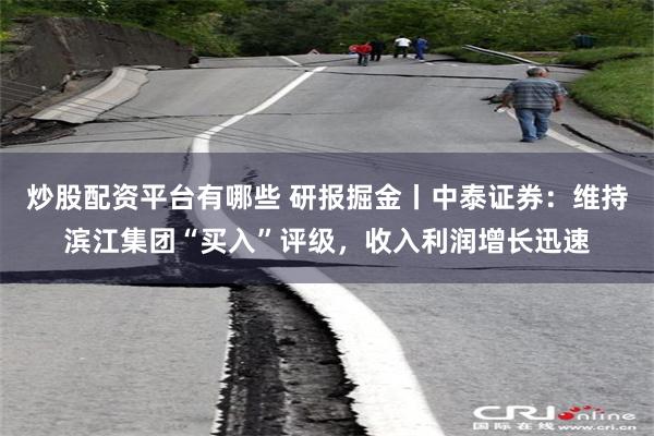 炒股配资平台有哪些 研报掘金丨中泰证券：维持滨江集团“买入”评级，收入利润增长迅速