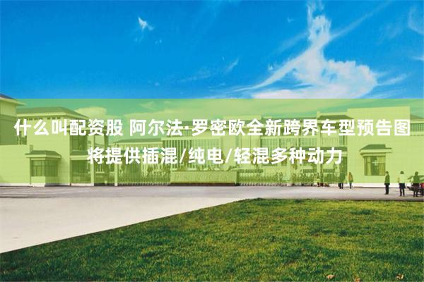 什么叫配资股 阿尔法·罗密欧全新跨界车型预告图 将提供插混/纯电/轻混多种动力
