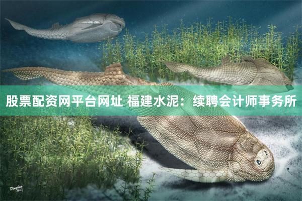 股票配资网平台网址 福建水泥：续聘会计师事务所