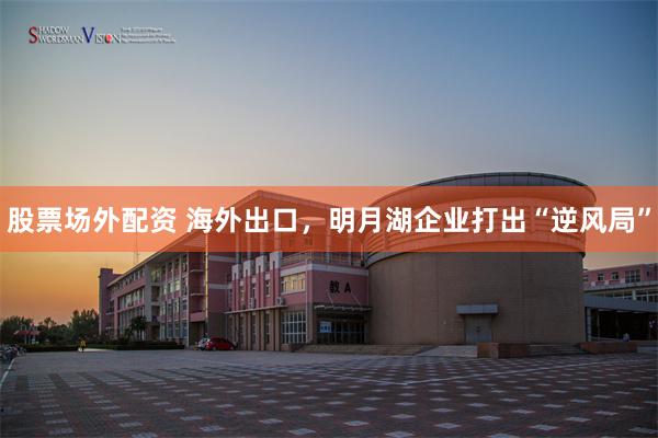 股票场外配资 海外出口，明月湖企业打出“逆风局”