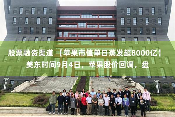 股票融资渠道 【苹果市值单日蒸发超8000亿】 美东时间9月4日，苹果股价回调，盘