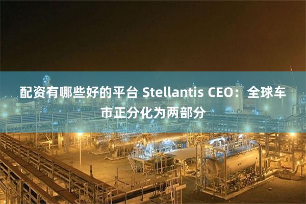 配资有哪些好的平台 Stellantis CEO：全球车市正分化为两部分