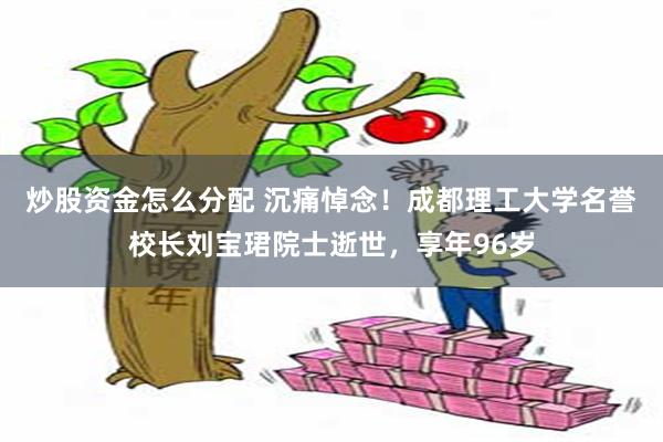炒股资金怎么分配 沉痛悼念！成都理工大学名誉校长刘宝珺院士逝世，享年96岁